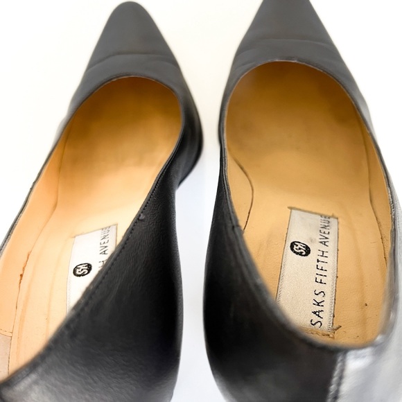 Saks Fifth Avenue Anthracite Heels 35.5 - Picture 10 of 14